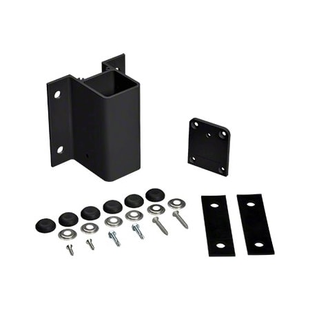 Cr Laurence Matte Black 180 Degree Center/End Fascia Mount Bracket FBH1BL